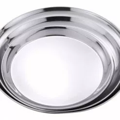 2x Contacto Serviertablett. Rund. Aus Edelstahl. Gebördelter Rand. Durchmesser: 50 Cm. Höhe: 2.2 Cm -BUFFET ARTIKEL Verkäufe 5bd31e73 2ef0 4217 b3c0 19246b7b732e 1