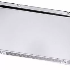 2x Contacto GN 1/1-Tablett. Mit Dekorrand. Edelstahl. Länge: 53 Cm. Breite: 32.5 Cm. Höhe: 1.5 Cm