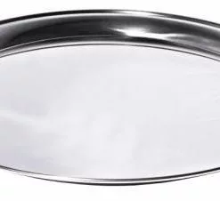 2x Contacto Serviertablett. Rund. Aus Edelstahl. Gebördelter Rand. Durchmesser: 50 Cm. Höhe: 2.2 Cm -BUFFET ARTIKEL Verkäufe 97393bb0 7498 485b 88f3 17fd28976706 2