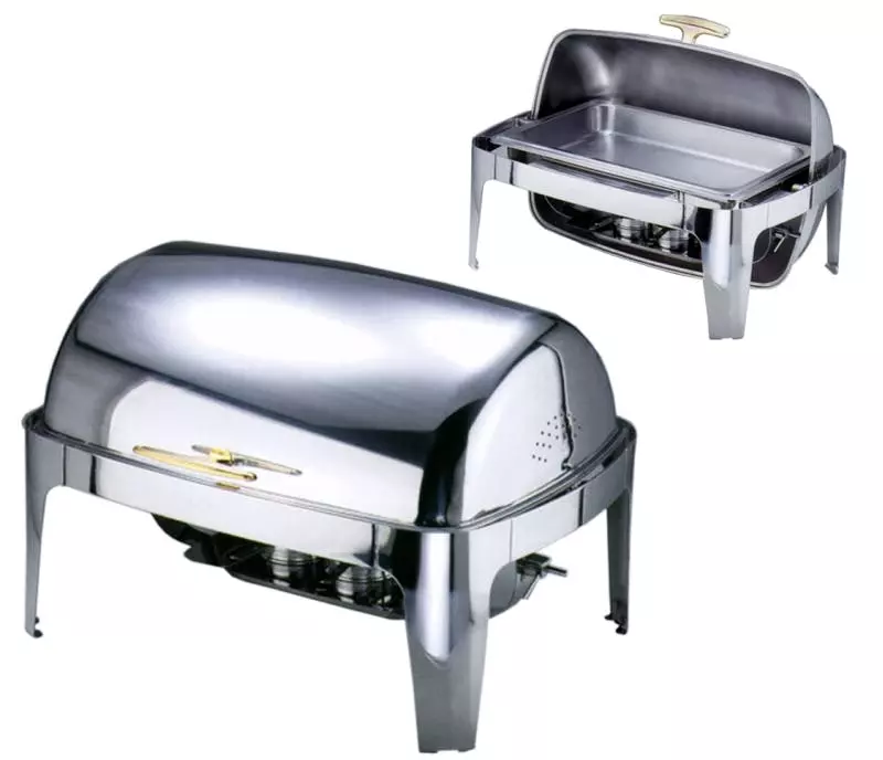 Contacto Roll-Top Chafing Dish, Mit Zwei Brennbehälter, Mit Elektrischer Heizquelle 4 Contacto Roll-Top Chafing Dish, Mit Zwei Brennbehälter, Mit Elektrischer Heizquelle – Bild 2