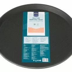 Metro-professional METRO Professional Kellnertablett, Glasfaser, Rutschfest, Ø 36 Cm, Schwarz